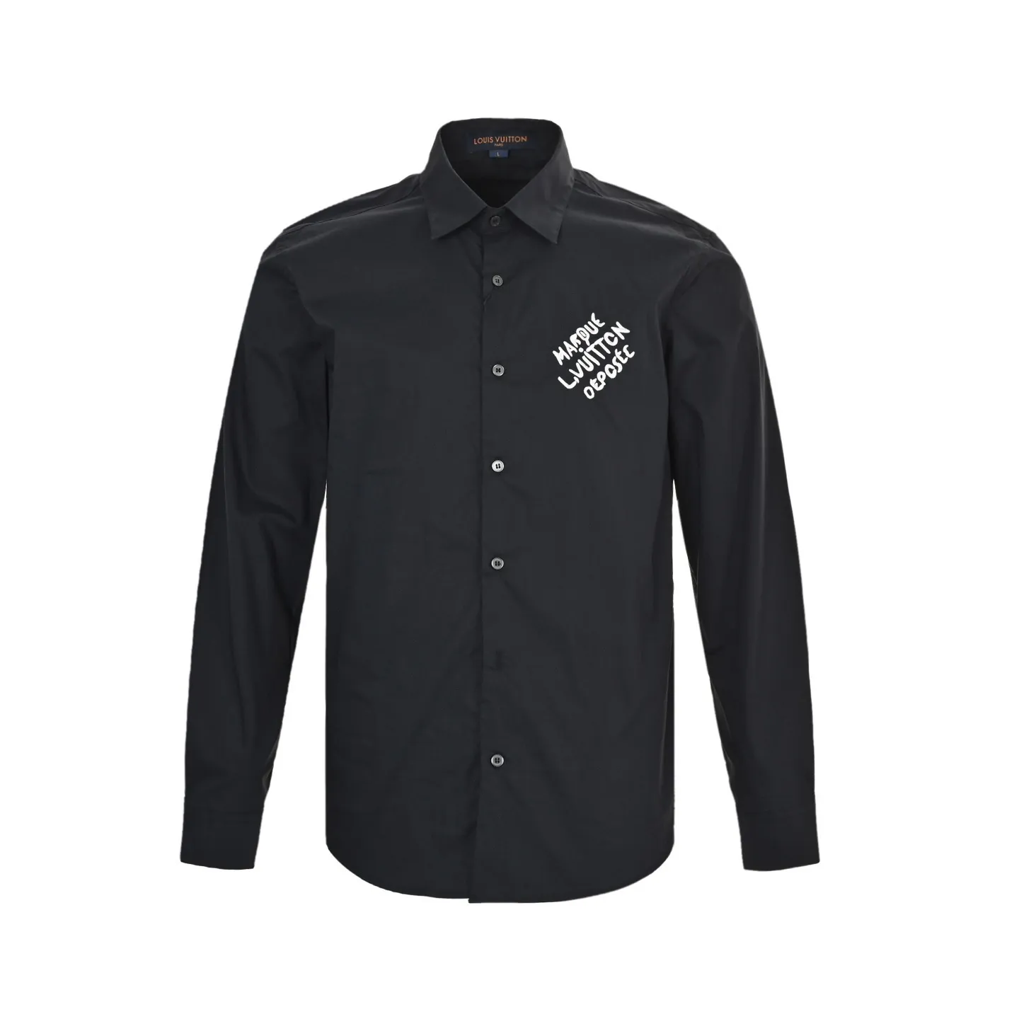 Louis Vuitton/Louis Vuitton 25ss embroidered letter logo shirt
